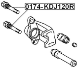 0174-KDJ120R - REAR CALIPER SLIDE PIN
