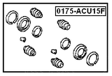 0175-ACU15F - FRONT BRAKE CALIPER REPAIR KIT (SET FOR TWO SIDES)