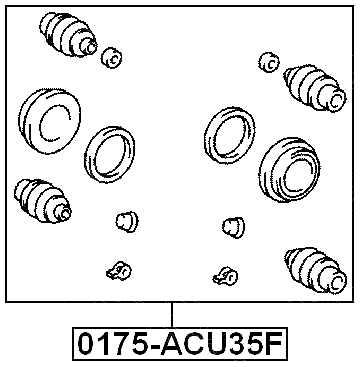 0175-ACU35F - FRONT BRAKE CALIPER REPAIR KIT (SET FOR TWO SIDES)