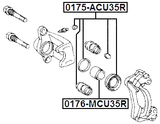 0175-ACU35R - REAR BRAKE CALIPER REPAIR KIT (SET FOR TWO SIDES)