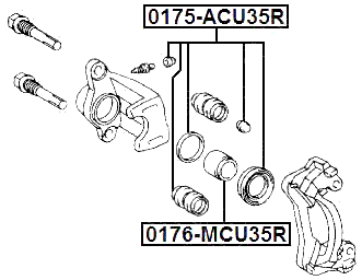0175-ACU35R - REAR BRAKE CALIPER REPAIR KIT (SET FOR TWO SIDES)