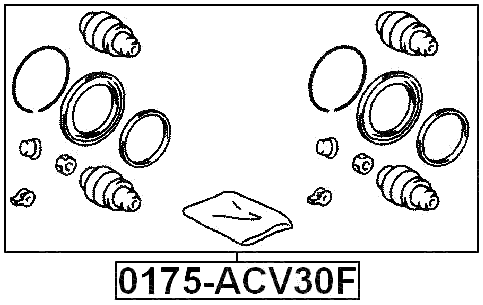 0175-ACV30F - FRONT BRAKE CALIPER REPAIR KIT (SET FOR TWO SIDES)