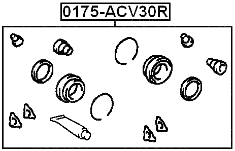 0175-ACV30R - REAR BRAKE CALIPER REPAIR KIT (SET FOR TWO SIDES)