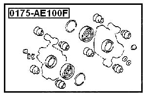 0175-AE100F - FRONT BRAKE CALIPER REPAIR KIT (SET FOR TWO SIDES)