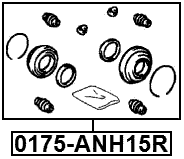 0175-ANH15R - REAR BRAKE CALIPER REPAIR KIT (SET FOR TWO SIDES)