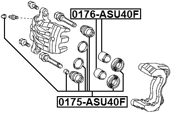 0175-ASU40F - FRONT BRAKE CALIPER REPAIR KIT (SET FOR TWO SIDES)