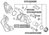 0175-AXUH80R - REAR BRAKE CALIPER REPAIR KIT (SET FOR TWO SIDES)