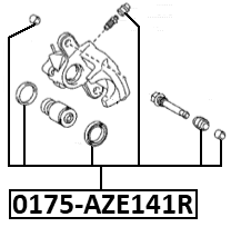 0175-AZE141R - REAR BRAKE CALIPER REPAIR KIT (SET FOR TWO SIDES)