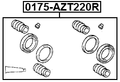0175-AZT220R - REAR BRAKE CALIPER REPAIR KIT (SET FOR TWO SIDES)
