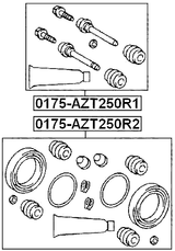 0175-AZT250R2 - REAR BRAKE CALIPER REPAIR KIT (SET FOR TWO SIDES)