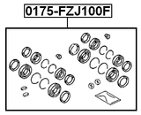 0175-FZJ100F - FRONT BRAKE CALIPER REPAIR KIT (SET FOR TWO SIDES)