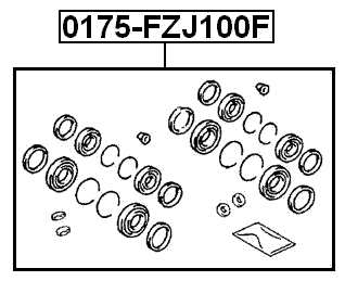 0175-FZJ100F - FRONT BRAKE CALIPER REPAIR KIT (SET FOR TWO SIDES)