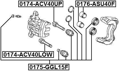 0175-GGL15F - FRONT BRAKE CALIPER REPAIR KIT (SET FOR TWO SIDES)
