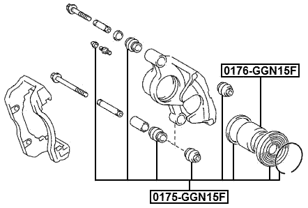 0175-GGN15F - FRONT BRAKE CALIPER REPAIR KIT (SET FOR TWO SIDES)
