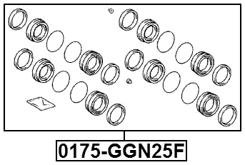 0175-GGN25F - FRONT BRAKE CALIPER REPAIR KIT (SET FOR TWO SIDES)