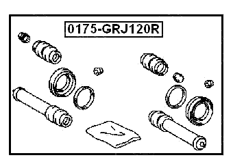 0175-GRJ120R - REAR BRAKE CALIPER REPAIR KIT (SET FOR TWO SIDES)
