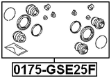 0175-GSE25F - FRONT BRAKE CALIPER REPAIR KIT (SET FOR TWO SIDES)