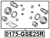 0175-GSE25R - REAR BRAKE CALIPER REPAIR KIT (SET FOR TWO SIDES)