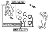 0175-GSU40F - FRONT BRAKE CALIPER REPAIR KIT (SET FOR TWO SIDES)