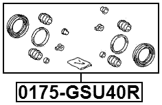 0175-GSU40R - REAR BRAKE CALIPER REPAIR KIT (SET FOR TWO SIDES)