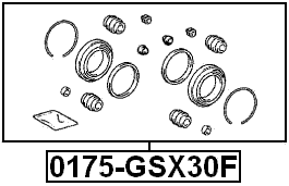 0175-GSX30F - FRONT BRAKE CALIPER REPAIR KIT (SET FOR TWO SIDES)