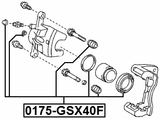 0175-GSX40F - FRONT BRAKE CALIPER REPAIR KIT (SET FOR TWO SIDES)