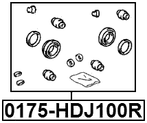 0175-HDJ100R - REAR BRAKE CALIPER REPAIR KIT (SET FOR TWO SIDES)