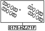 0175-HZJ71F - FRONT BRAKE CALIPER REPAIR KIT (SET FOR TWO SIDES)