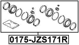 0175-JZS171R - REAR BRAKE CALIPER REPAIR KIT (SET FOR TWO SIDES)