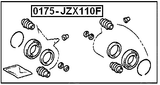 0175-JZX110F - FRONT BRAKE CALIPER REPAIR KIT (SET FOR TWO SIDES)