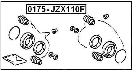 0175-JZX110F - FRONT BRAKE CALIPER REPAIR KIT (SET FOR TWO SIDES)