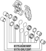 0175-KUN165F - FRONT BRAKE CALIPER REPAIR KIT (SET FOR TWO SIDES)