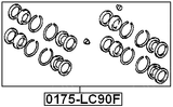 0175-LC90F - FRONT BRAKE CALIPER REPAIR KIT (SET FOR TWO SIDES)