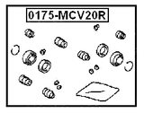 0175-MCV20R - REAR BRAKE CALIPER REPAIR KIT (SET FOR TWO SIDES)
