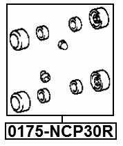 0175-NCP30R - REAR WHEEL BRAKE CYLINDER REPAIR KIT (SET FOR TWO SIDES)