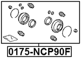 0175-NCP90F - FRONT BRAKE CALIPER REPAIR KIT (SET FOR TWO SIDES)