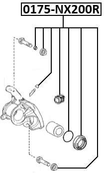 0175-NX200R - REAR BRAKE CALIPER REPAIR KIT (SET FOR TWO SIDES)