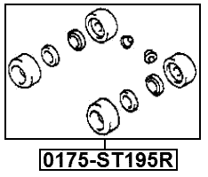 0175-ST195R - REAR WHEEL BRAKE CYLINDER REPAIR KIT (SET FOR TWO SIDES)