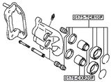 0175-TCR10F - FRONT BRAKE CALIPER REPAIR KIT (SET FOR TWO SIDES)