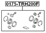 0175-TRH200F - FRONT BRAKE CALIPER REPAIR KIT (SET FOR TWO SIDES)