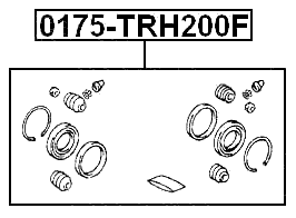 0175-TRH200F - FRONT BRAKE CALIPER REPAIR KIT (SET FOR TWO SIDES)