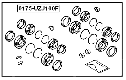 0175-UZJ100F - FRONT BRAKE CALIPER REPAIR KIT (SET FOR TWO SIDES)