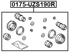0175-UZS190R - REAR BRAKE CALIPER REPAIR KIT (SET FOR TWO SIDES)