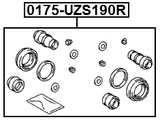 0175-UZS190R - REAR BRAKE CALIPER REPAIR KIT (SET FOR TWO SIDES)