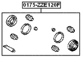 0175-ZZE120F - FRONT BRAKE CALIPER REPAIR KIT (SET FOR TWO SIDES)