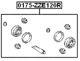 0175-ZZE120R - REAR BRAKE CALIPER REPAIR KIT (SET FOR TWO SIDES)