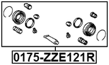 0175-ZZE121R - REAR BRAKE CALIPER REPAIR KIT (SET FOR TWO SIDES)