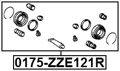 0175-ZZE121R - REAR BRAKE CALIPER REPAIR KIT (SET FOR TWO SIDES)