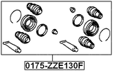 0175-ZZE130F - FRONT BRAKE CALIPER REPAIR KIT (SET FOR TWO SIDES)