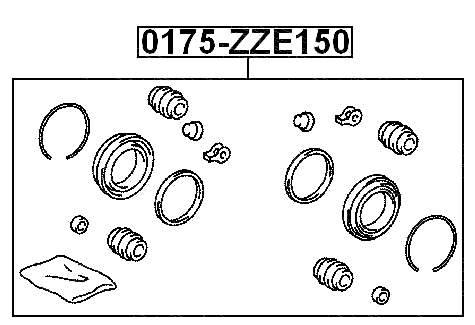 0175-ZZE150F - FRONT BRAKE CALIPER REPAIR KIT (SET FOR TWO SIDES)